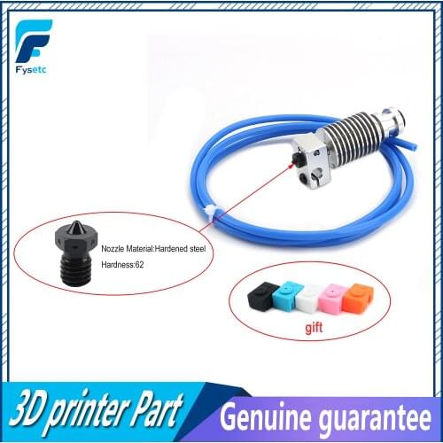 Upgrade HeatSink Extruder Radiator + E3D Hotend Block + Hardened Steel V6 Nozzle + 1M PTFE Tube For PT100 Prusa I3 MK3