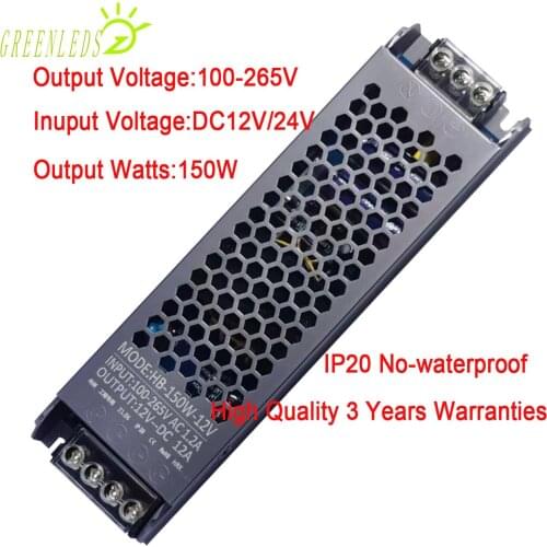 LED Power Suppliers 150w Output DC12V or 24V Input Voltage 100-265V Pure Copper Mute with High Qualtiy 3 Years Warranties