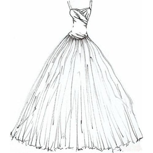 Cutting dies Skirt wedding dress metal crafts paper die-cutting /DIY embossing, Easter and New Year