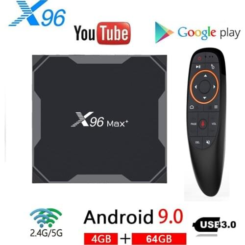 2021 X96 Max Plus Smart TV Box Android 9.0 Amlogic S905X3 Quad Core 4GB 64GB 2.4G&5G Wifi BT 4K 8K HD Youtube Set top box 4G 32G