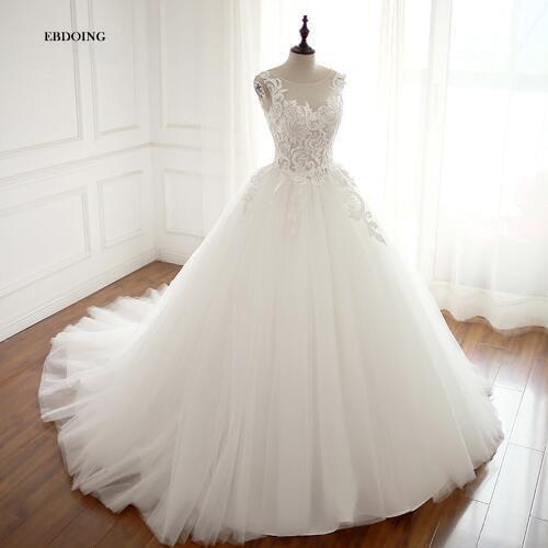 Vestidos De Novia Long Wedding Dress For Bride Ball Gown Plus Size Sweetheart Neckline Court Train Sexy Prom Wedding Party Gown