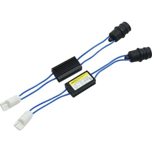 X Autohaux Pair T10 Car LED Warning Error Decoder Canceller Anti Flicker Capacitors DC 12V LED Headlight Decoder