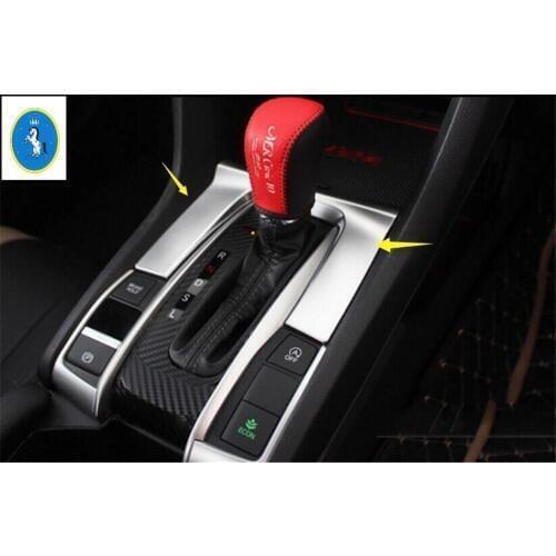 Yimaautotrims Auto Accessory Transmission Shift Gear Panel Decoration Cover Kit Trim 1 Pcs For Honda Civic 2016 - 2020 ABS