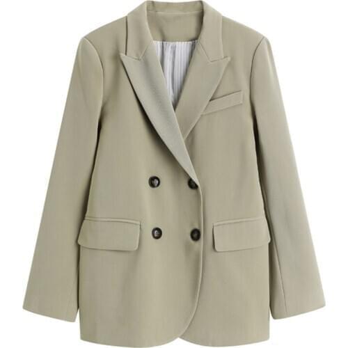 Womens Lapel Pocket Blazer Suit Long Sleeve Buttons Work Office Jacket Female Casual Spring Outerwear