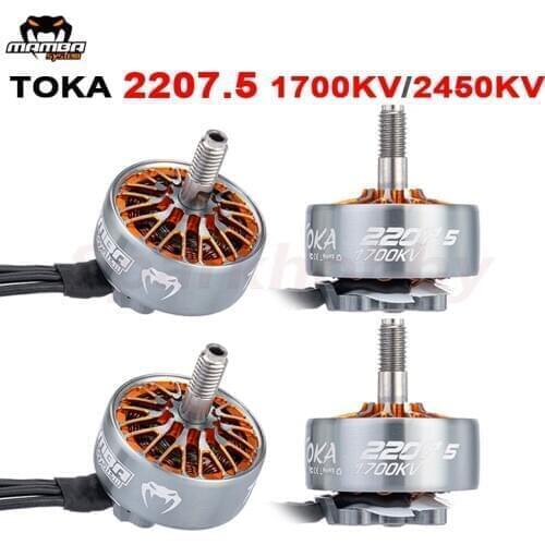 1/2/4PCS NEW Diatone MAMBA TOKA 2207.5 1700KV 2450KV Brushless Motor 4-6S Lipo 4mm Shaft 5-6inch Propeller RC FPV Racing Drone