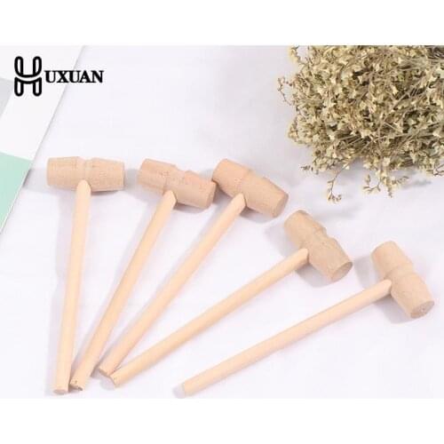 1/5/10Pcs Wooden Hammer Mallet Carving Tool Leather Craft Jewelry Making Hammer Tool