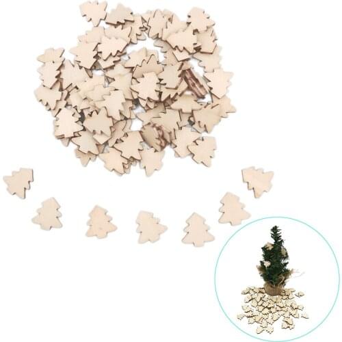 100pcs Unfinished Wood Disc Wood Slices for Art Crafts Wall Decor Wedding Christmas Ornaments