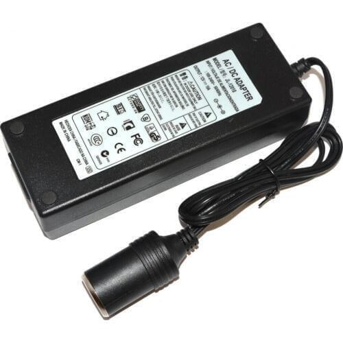 100PCS High-quality AC 100-240V DC 12V 10A Cigarette Lighter Switching Power Converter Adapter Supply Free Shipping