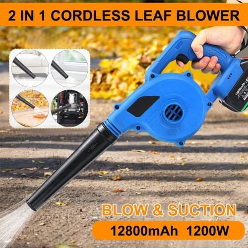128V 12800mAh Cordless Blower Vacuum Clean Air Blower for Dust Blowing Dust Computer Collector Hand Operat Power Tool