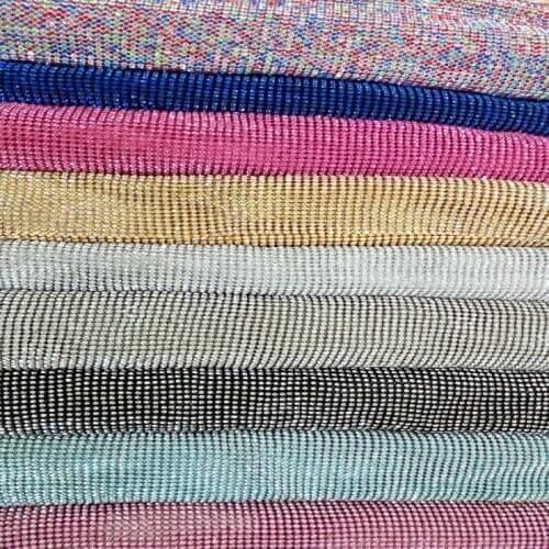 4.5x100cm Colorful Rainbow Rhinestone Metal Rhinestone Mesh Trim Crystal Rhinestone for DIY Sewing bridal dress garment shoe bag