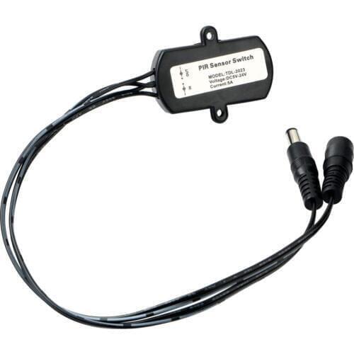 5pcs DC 5-24V 5A Mini Adjustable Auto PIR Infrared Motion Sensor Detector For LED Light Strip Switch lighting 5.5 plug TDL-2023