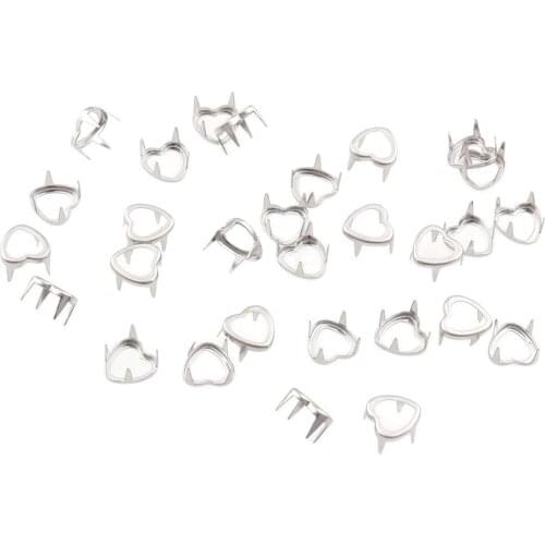 500pcs/lot Brass Claw Spike Rivet Studs Heart shape for bag, hat, leather,shoe,jeans,chocker decoration craft Sewing accessory