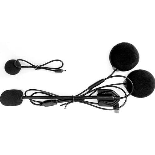 Maxto M2 M3 Accessories Headphone Microphone 2 in1 Earphone Suit for Motorcycle Full Half Face Integral Open Helmet Intercom