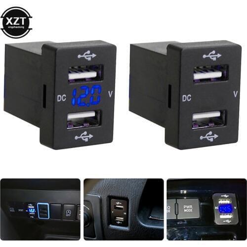 12-24V 2.1A Car USB Socket Charger For Mobile Phone Quick Car Charger With LED USB Car Adapter Charger ForToyota Z2
