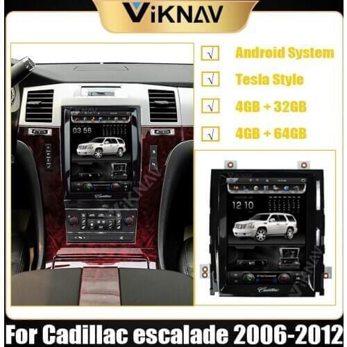 Android tesla style auto DVD multimedia player For Cadillac escalade 2006-2012 car radio GPS navigation stereo recorder headunit
