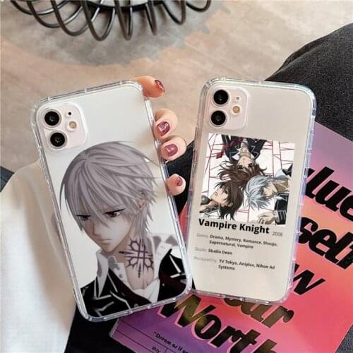 Vampire knight guilty anime Phone Case For iphone 12 11 8 7 6s 6 5 5s 5c se plus mini x xs xr pro max Transparent soft