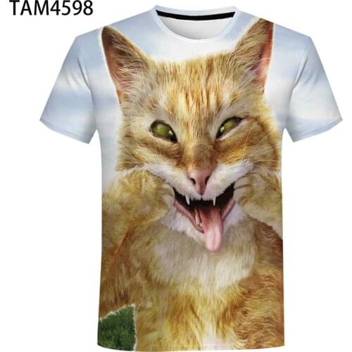 2021 Summer New T-Shirt Mens Womens Harajuku Super Oversize Animal 3D Funny Cartoon Round Neck Childrens Street Cute Top