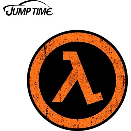JumpTime 13 x 13cm For Half Life Lambda Symbol Decals Scratch-Proof Vinyl Car Accessories Trunk Waterproof Decoration