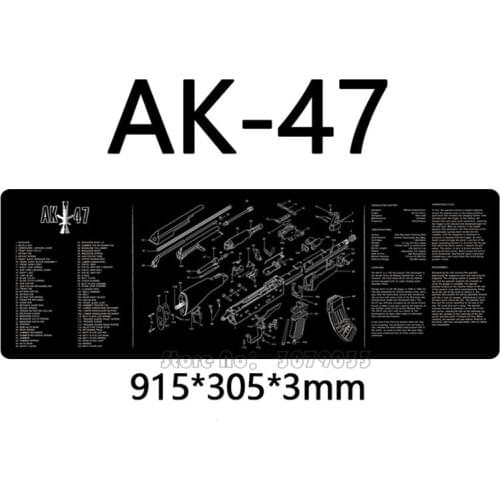 AR15 AK47 Gun Cleaning Rubber Mat Non-Slip Clean Mat with Parts Diagram Instructies Armourist Mat for hunting Airsoft