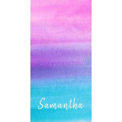 Colorful Ombre Watercolor Pink Purple Blue Beach Shower Towel for Women Stylish Abstract Painting Art Sport Bath Towels cm