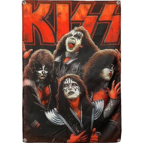 Metal Music pop Band graffiti culture Shabby chic Rock poster flag banner tapestry cloth Art Bar Cafe Bedroom Home Decor Gift T8