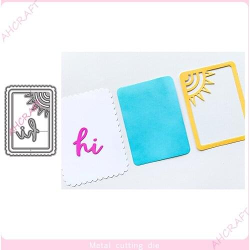 Sun Border Metal Cutting Dies for DIY Scrapbooking Photo Album Decorative Embossing Paper Card Crafts Die 2021