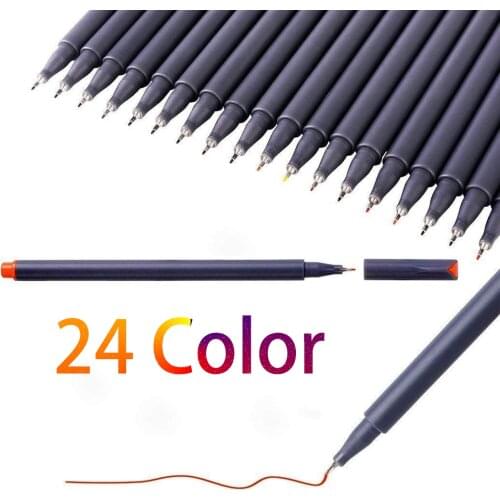 24PCS Markers Set for School Painting Marker Pens Kids for Rock On Stones Highlighter WaterColor Drawing Markery Pennen