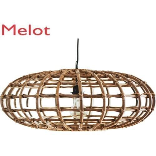 Rattan-Weaved Ceiling Lamp Chinese Creative High-End Restaurant and Tea House Country B & B Zen Retro Rattan Pendant