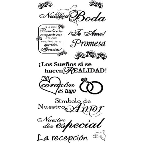 Clear Stamps Me corazon Art fonts Scrapbooking Material DIY Photo Cards Account Rubber Stamper Transparent Stamp Sellos