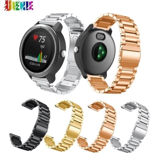 Wristband For Garmin vivoactive 3 stylish and simple business strap metal stainless steel bracelet wrist strap slingshot buckle