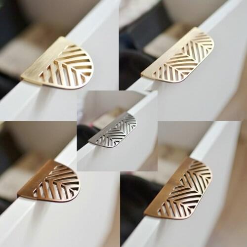 HXS Leaf Shape Furniture Cupboard Cabinet Wardrobe Drawer Pull Knob Brass Door Pulls for Furniture Handles Hardware Accessories