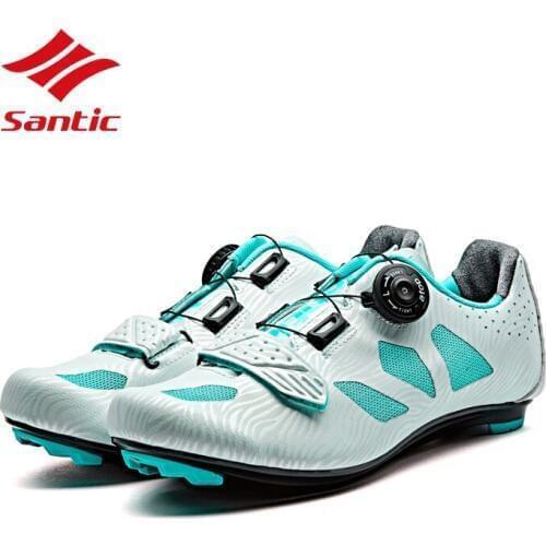 Santic Cycling Shoes Road Women 2018 Pro Bike Shoes Self-Locking Breathable Athletic Bicycle Shoes Sneakers Sapatilla Ciclismo