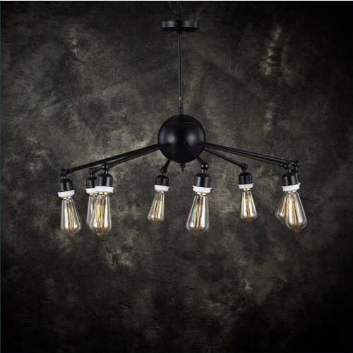 Nordic American Village IndustrialPendant Lights Loft Four Artificial Satellite Pendant Lamps Iron Spider Light