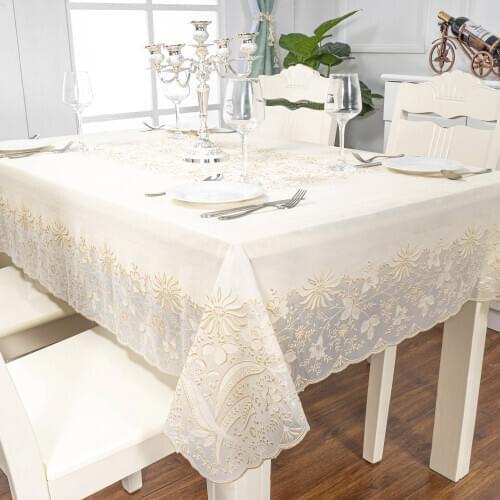 Tablecloth Garden Waterproof Anti-scald Oil-proof Plastic Rectangular Pvc Tablecloth Coffee Table Tablecloth Round Table Simple