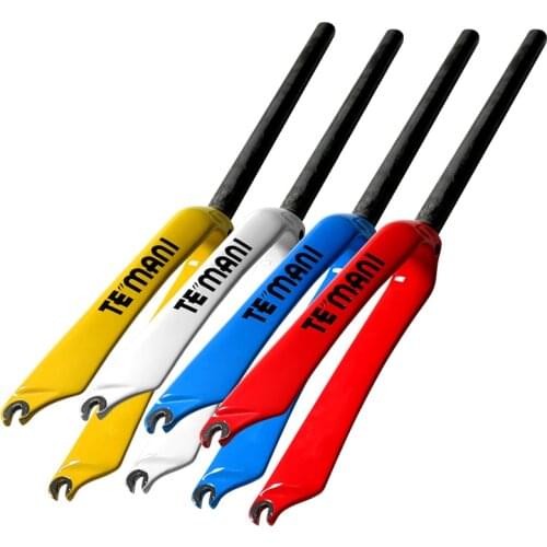 New stoving varnish TEMANI Folding small wheels bike full carbon fibre bicycle fork carbon front forks 14er 16er 20er Free ship