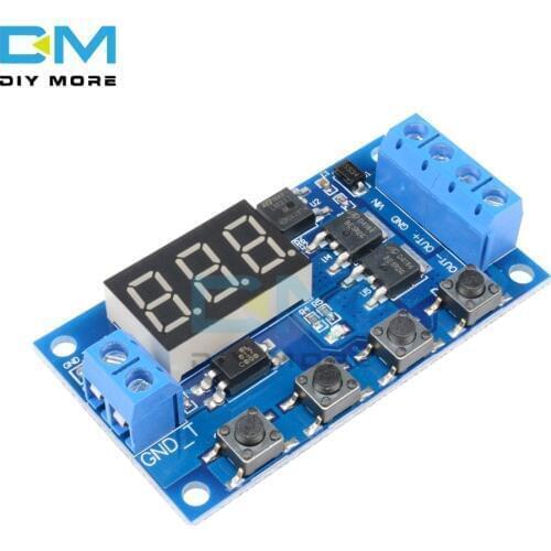 Trigger Cycle Timer Delay Switch 12V 24V Circuit Board Dual MOS Tube Control DC Motor LED Light Micro Pump Controller Module