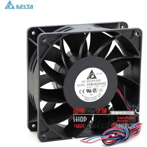 For delta FFB1424VHG 14050 14CM 24V 1.37A fan case industrial cooling fan three-line winds