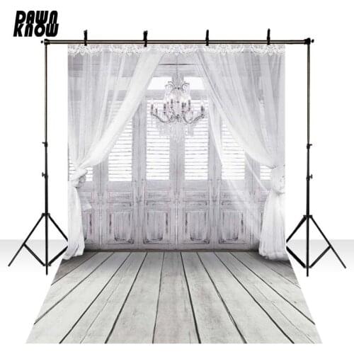 DAWNKNOW White Curtain Vinyl Photography Background Backdrop Wedding Indoor Photocall Shoot Photo Studio Props Customize 6259