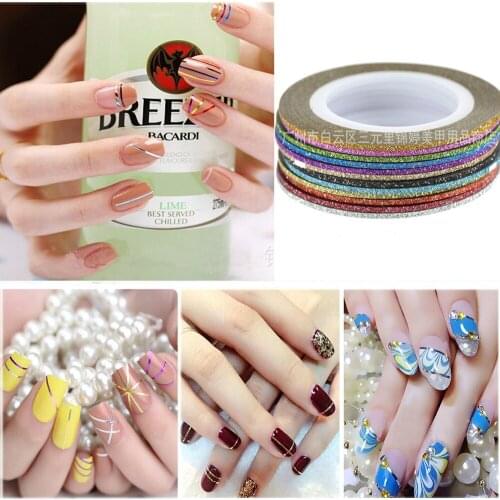 Nail Art Gold Silver Thread 1mm Nail Polish Candy Nude Color Translucent Nail Polish Environmental Protection Lasting Unpeelable