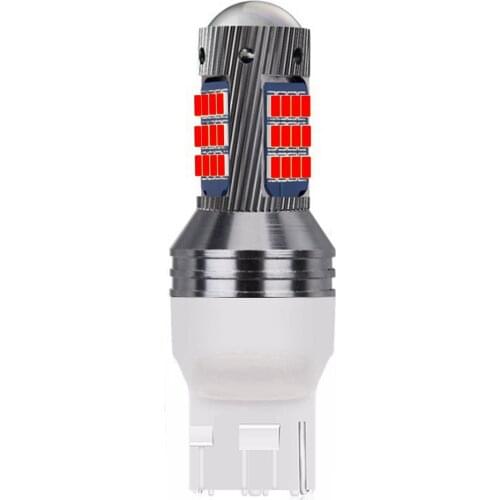 1PCS New T20 7440 W21W WY21W Super Bright LED Car Tail Brake Bulb Turn Signals Auto Rear Fog Lamp DRL Light Red White Yellow