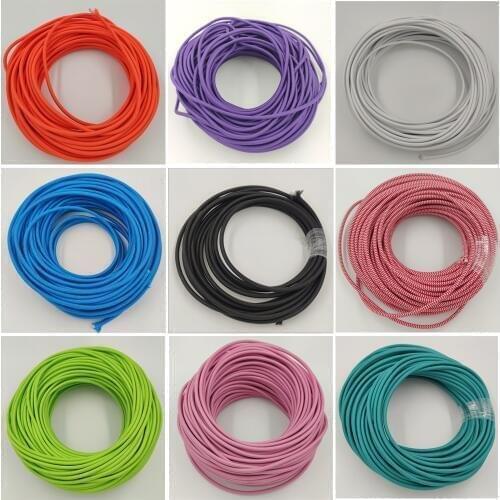 2*0.5mm Electrical Wire Copper Cor Vintage Textile Pendant Lamp Cord Retro Multiple Colour Retro Edison Lamp Base Overhead Cable