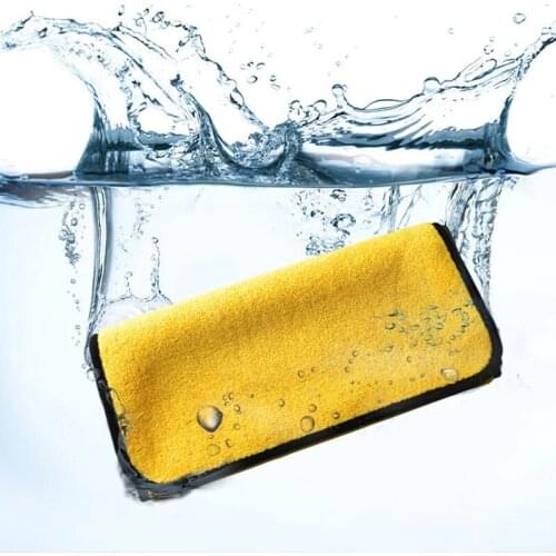 3pcs Super Thick Plush Microfiber Cleaning Cloth Double-sided Yellow+Gray Car Wash Towel Polishing Detailing 30*40cm