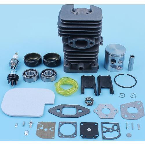41mm Cylinder Piston Bearing Oil Seal Carb Kit For McCULLOCH CS360T CS400T CS420T Chainsaw 530071884 Worm Gear Air Filter Gasket