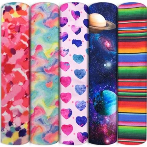 50*145cm Rainbow Stripe LOVE Double Brushed Poly Knit Fabric Sewing Quilting Fabric Needlework Material DIY Cloth,1Yc13940