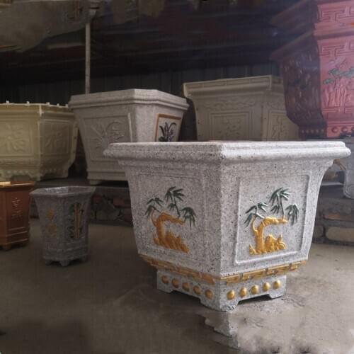 65cm/25.9in Big Traditional FengShui Bamboo Lotos Orchid Buckles Interlock Easy USe Reusable Flower Pot Mold Tool Tree Planter