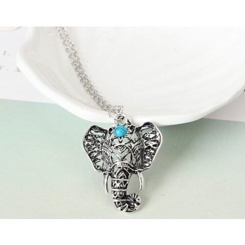 Antique Necklaces Pendants Ethnic Elephant Choker Necklace Chain for women free shipping