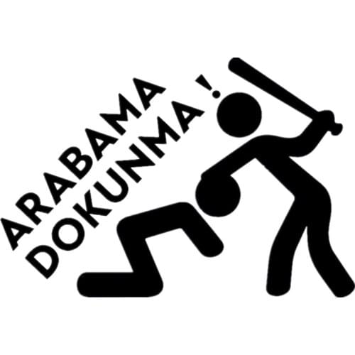 Three Ratels TZ-862 13*19.2cm 1-4 pieces turkey car sticker don't touch my car in turkish auto sticker car stickers