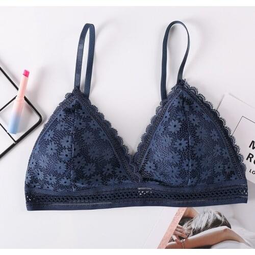 Lace Bra Top Sexy Floral For Women Push Up Female Lingerie breathable Bralette Removable Pad Thin Fashion New Wireless Bras
