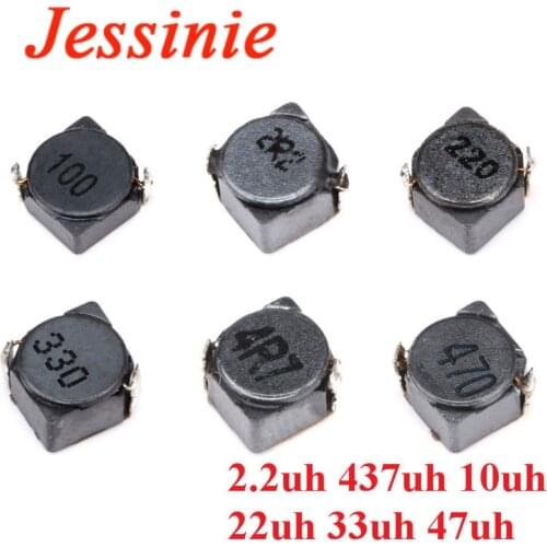 10pcs CDRH4D28 SMD Power Inductor 2.2uh 437uh 10uh 22uh 33uh 47uh Shielded Inductor 5*5*3mm Inductance 5x5x3mm