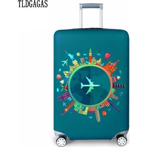 TLDGAGAS 3D Digital Stretch Fabric Luggage Protective Cover Suit 18-32 Inch Trolley Suitcase Case Covers Travel Accessories